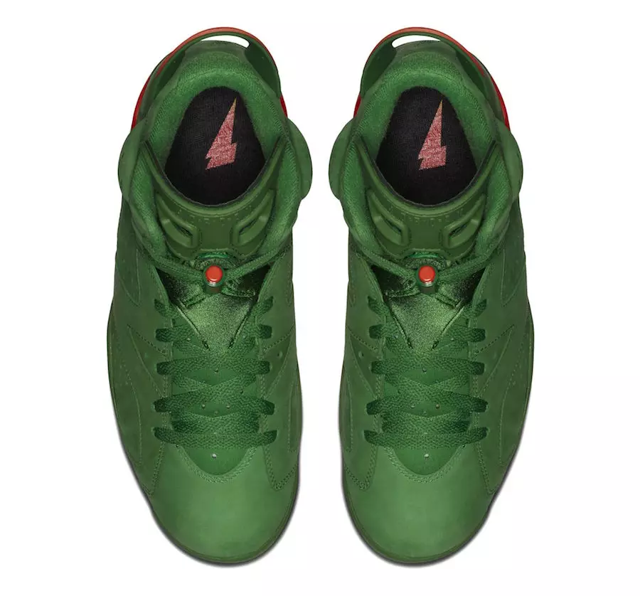 Gatorade Air Jordan 6 Green Suede расмий көрүнүшү