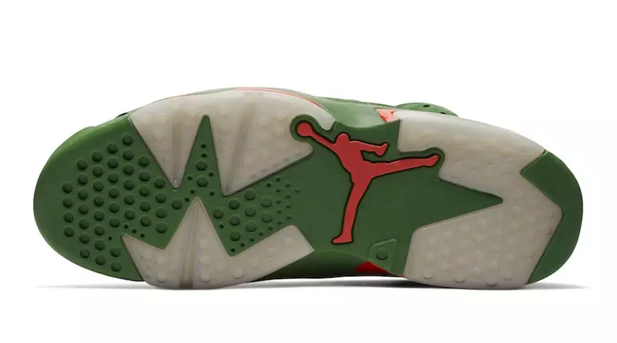 Uradni videz Gatorade Air Jordan 6 Green Suede