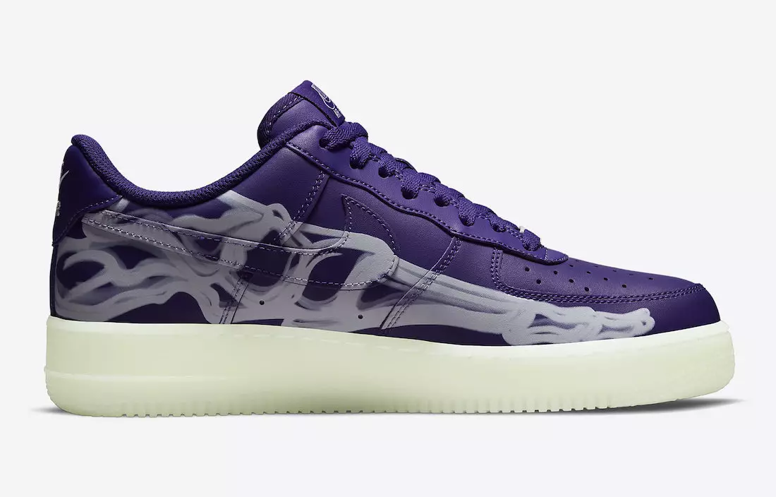 Nike Air Force 1 Skeleton Purple CU8067-500 Dáta Eisiúna