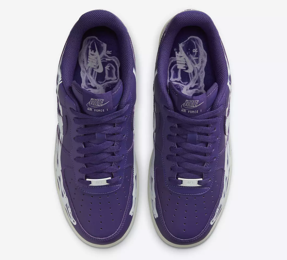 Nike Air Force 1 Skeleton Purple CU8067-500 תאריך שחרור