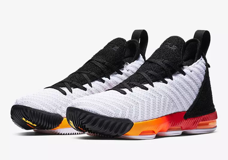 Nike LeBron 16 Kids Hvit Rød Oransje Svart Utgivelsesdato