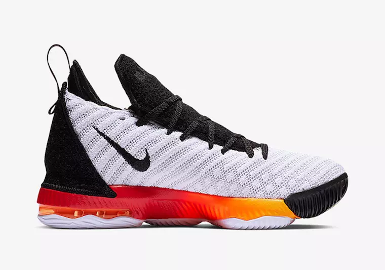 Nike LeBron 16 Kids White Red Orange Black Дата на издаване