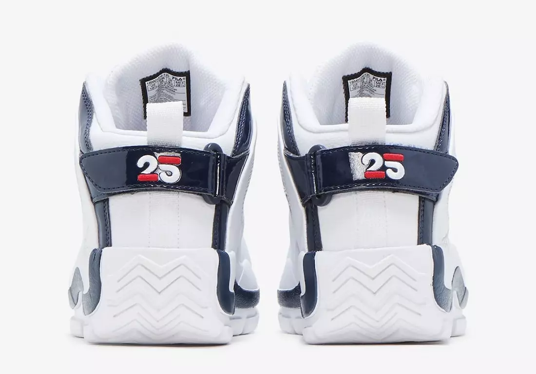 FILA Grant Hill 2 25-osios metinės White 1BM01374-125 Išleidimo data