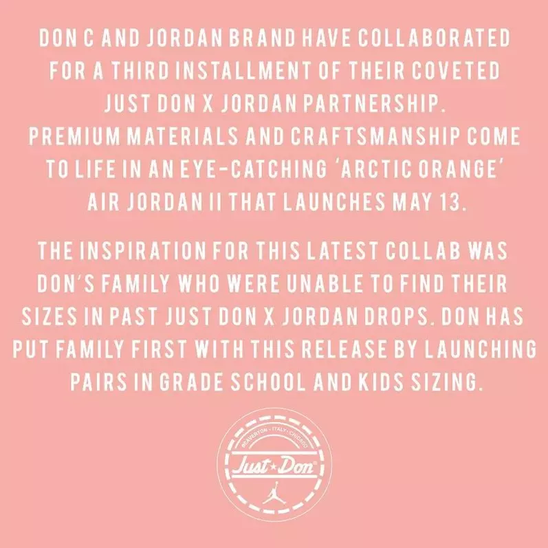 Just Don Air Jordan 2 Arctic Orange Buraxılış Tarixi
