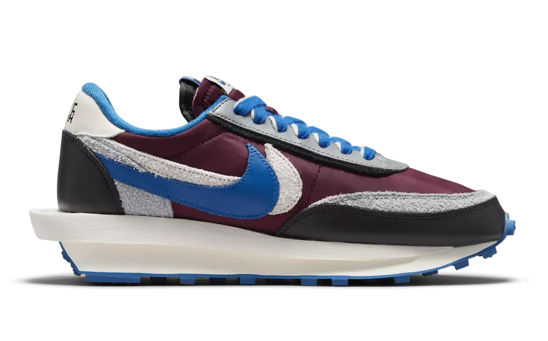 Undercover Sacai Nike LDWaffle Foireann Maroon Oíche Ríoga DJ4877-600 Dáta Eisiúna