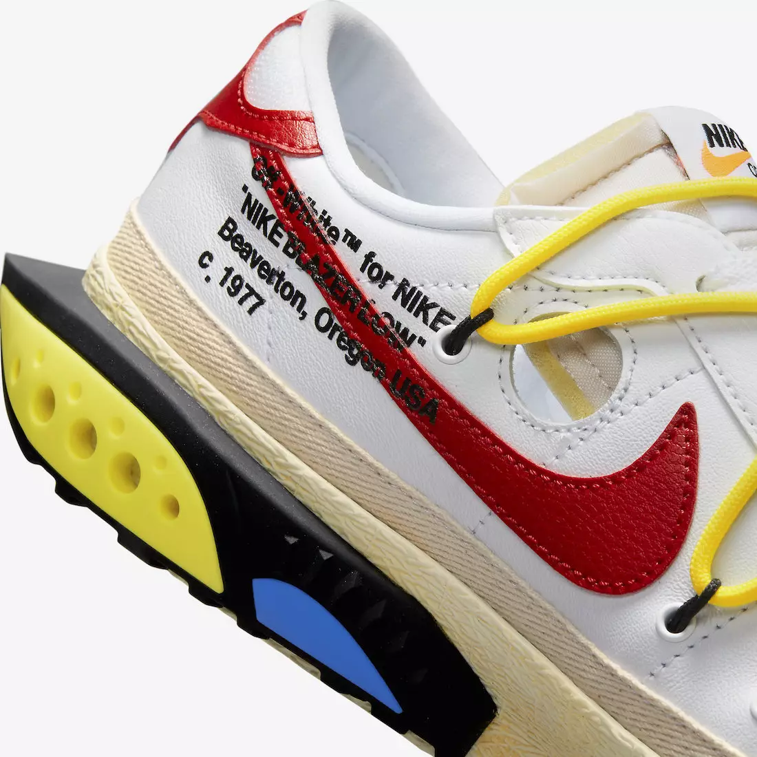 Off-White Nike Blazer Low White University Red DH7863-100 Utgivelsesdato