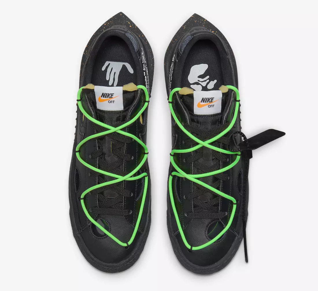 Off-White Nike Blazer Low Black Electro Green DH7863-001 Utgivelsesdato