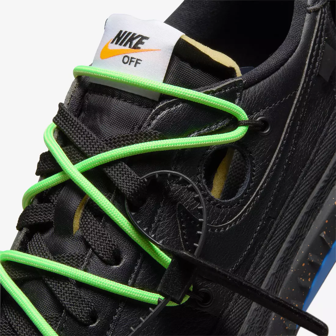 Off-White Nike Blazer Low Black Electro Green DH7863-001 Tarikh Tayangan