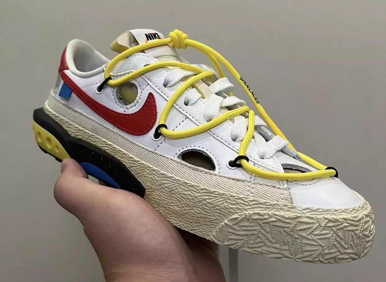 Off-White x Nike Blazer Low White University Red DH7863-100 Tarehe ya Kutolewa