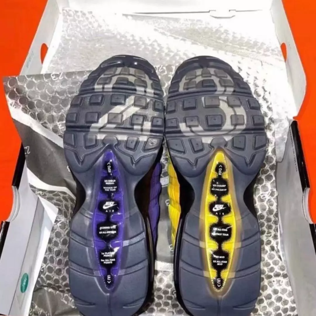 LeBron James Nike Air Max 95 Lakers CZ3624-001 ဖြန့်ချိသည့်ရက်စွဲ