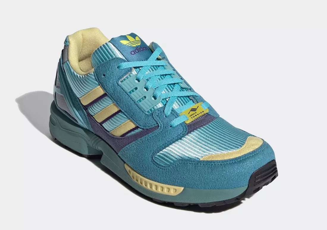 adidas ZX 8000 ღია ცისფერი Shock ყვითელი FY7686 გამოშვების თარიღი