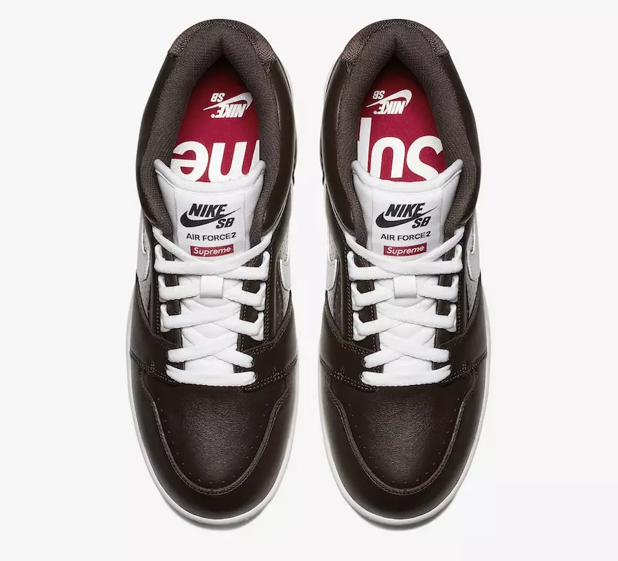 Supreme Nike SB Air Force 2 Marron AA0871-212