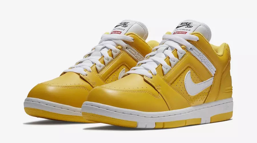 Supreme Nike SB Air Force 2 Yellow AA0871-717