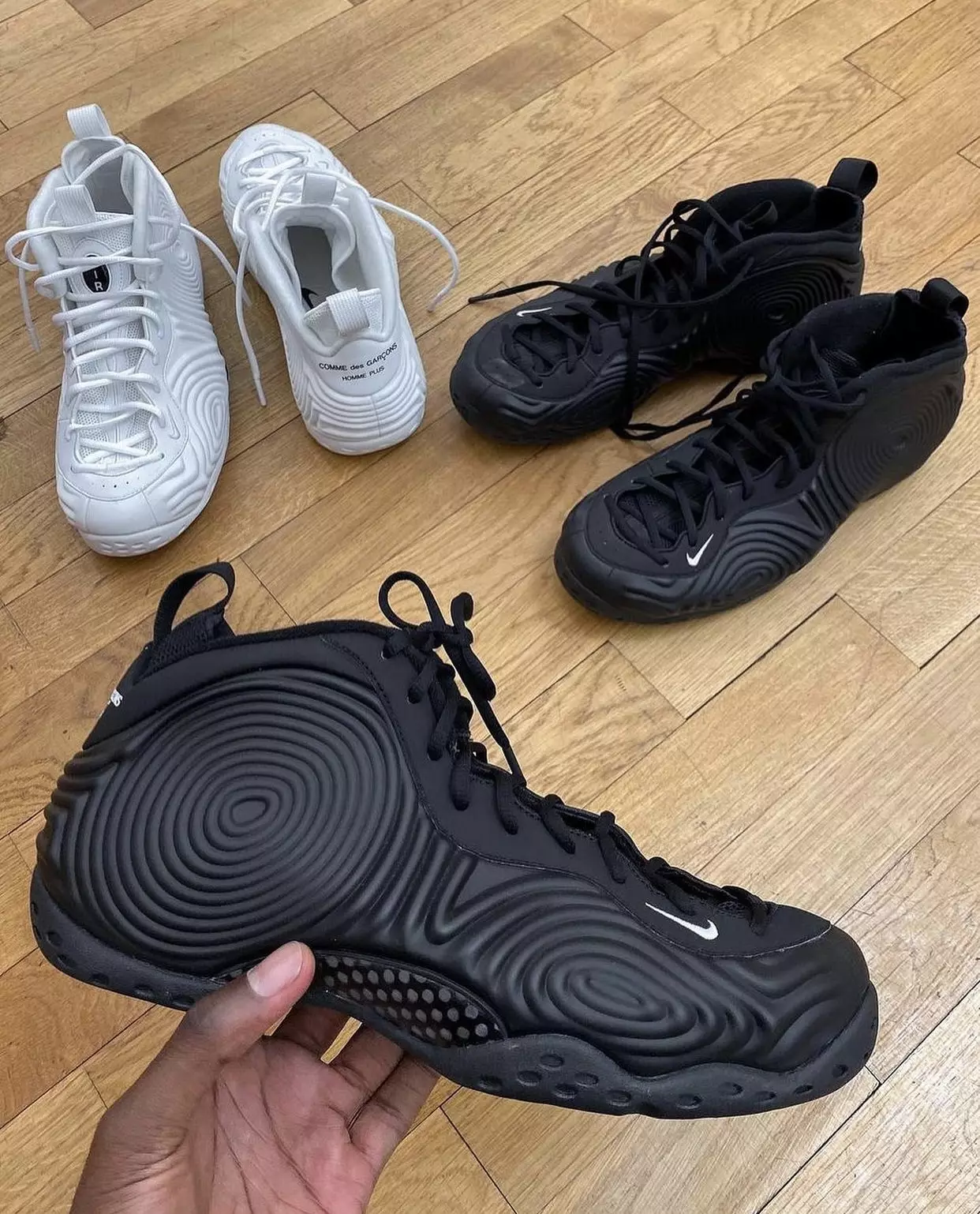 CDG Comme des Garcons Nike Air Foamposite One Black išleidimo data