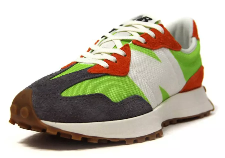 Útgáfudagur New Balance 327 Green Orange Gum