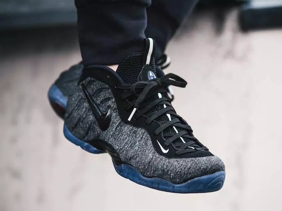 Nike Air Foamposite Pro Fleece Colore: Dark Grey Heather/Black-Black Codice di stile: 624041-007 Data di rilascio: 9 giugno 2017 Prezzo: $ 230