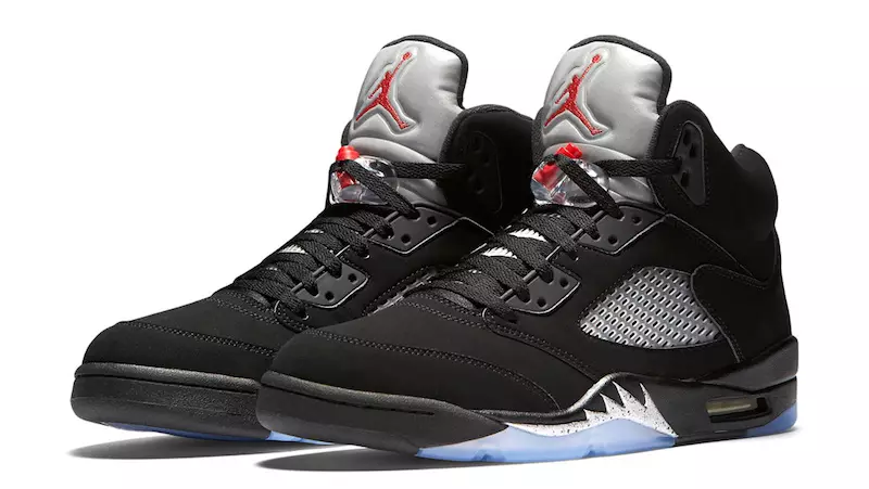 Air Jordan 5 Retro OG Black Metallic Silver Nike Air 2016 Tanggal Rilis