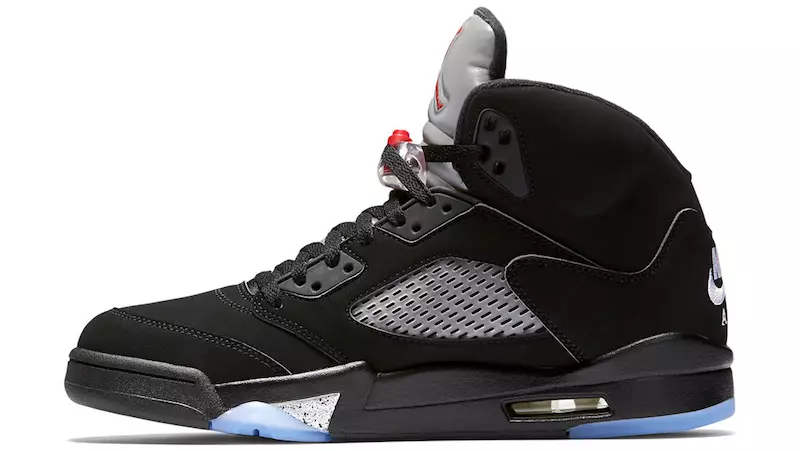 Air Jordan 5 Retro OG Black Metallic Silver Nike Air 2016 تاريخ الإصدار