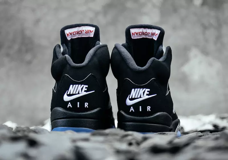 Air Jordan 5 preto metálico Nike Air OG 2016 retrô