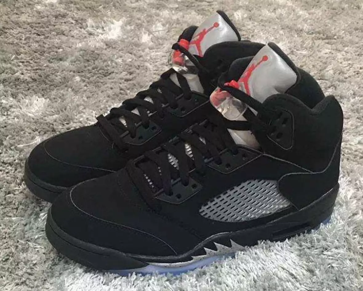 Air Jordan 5 Nike Air Negro Metálico OG