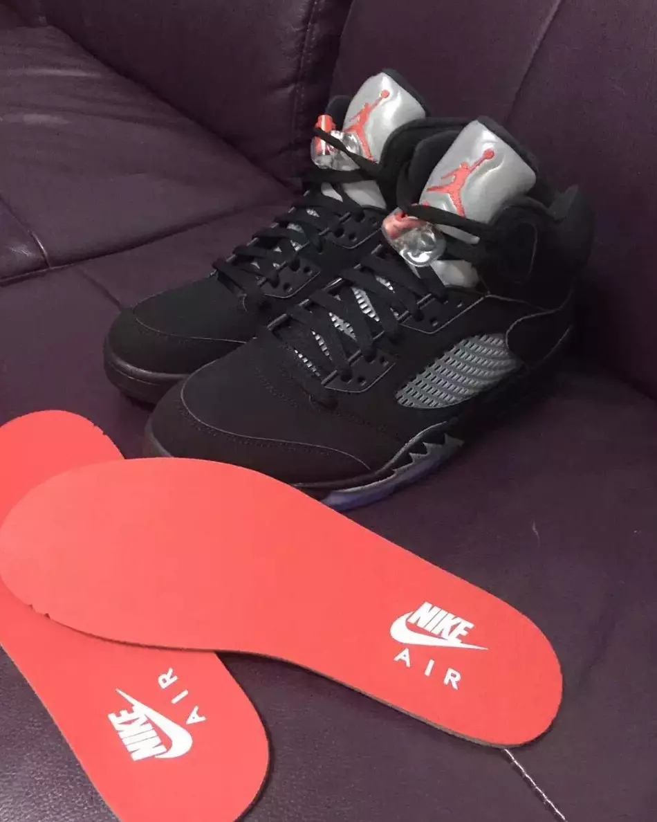 Air Jordan 5 Nike Air Preto Metalizado OG