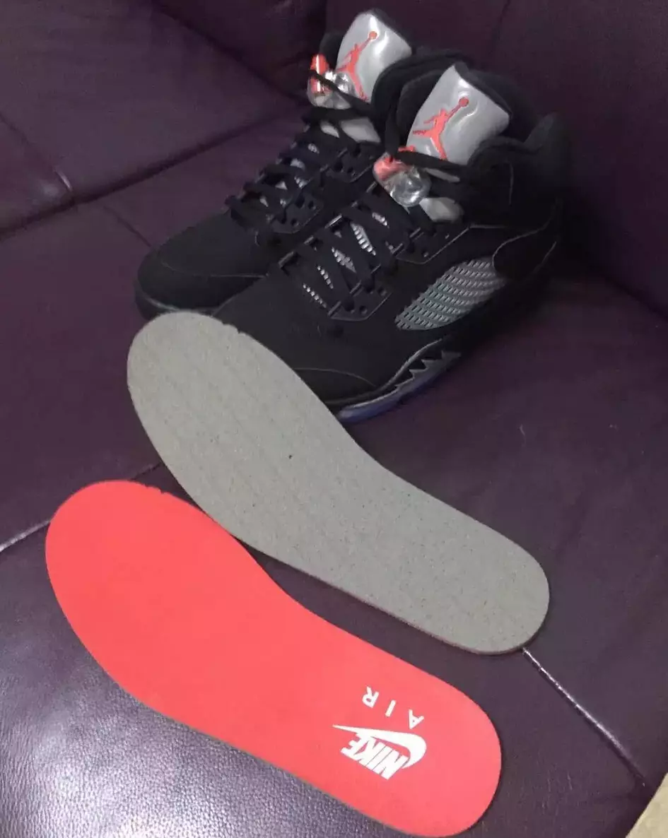 Air Jordan 5 Nike Air Schwarz Metallisch OG