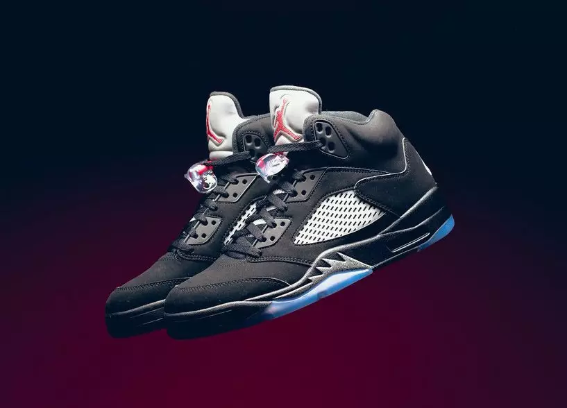 Air Jordan 5 OG Metalike E zezë e Kuqe Zjarri