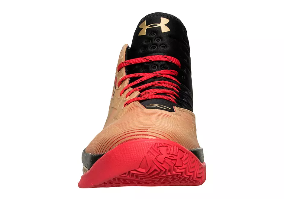 Under Armor Curry 2.5 49ers Red Black Metallic Gold