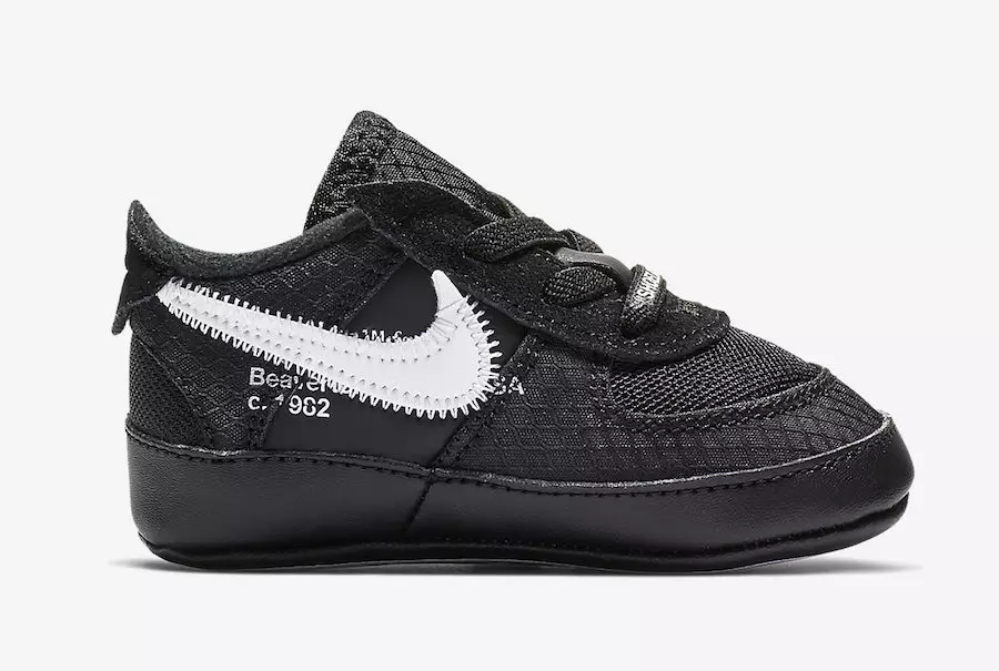 Off-White x Nike Air Force 1 Low Black Toddler BV0854-001 Чыгарылган датасы