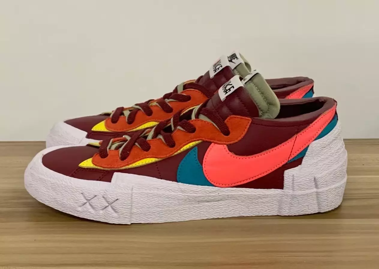 Tarehe ya Kutolewa ya Kaws Sacai Nike Blazer Chini Nyekundu DM7901-600