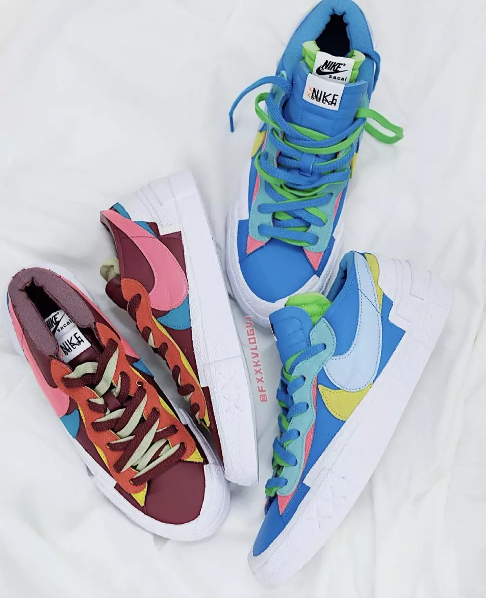 Kaws Sacai Nike Blazer Low DM7901-400 DM7901-600 väljalaskekuupäev