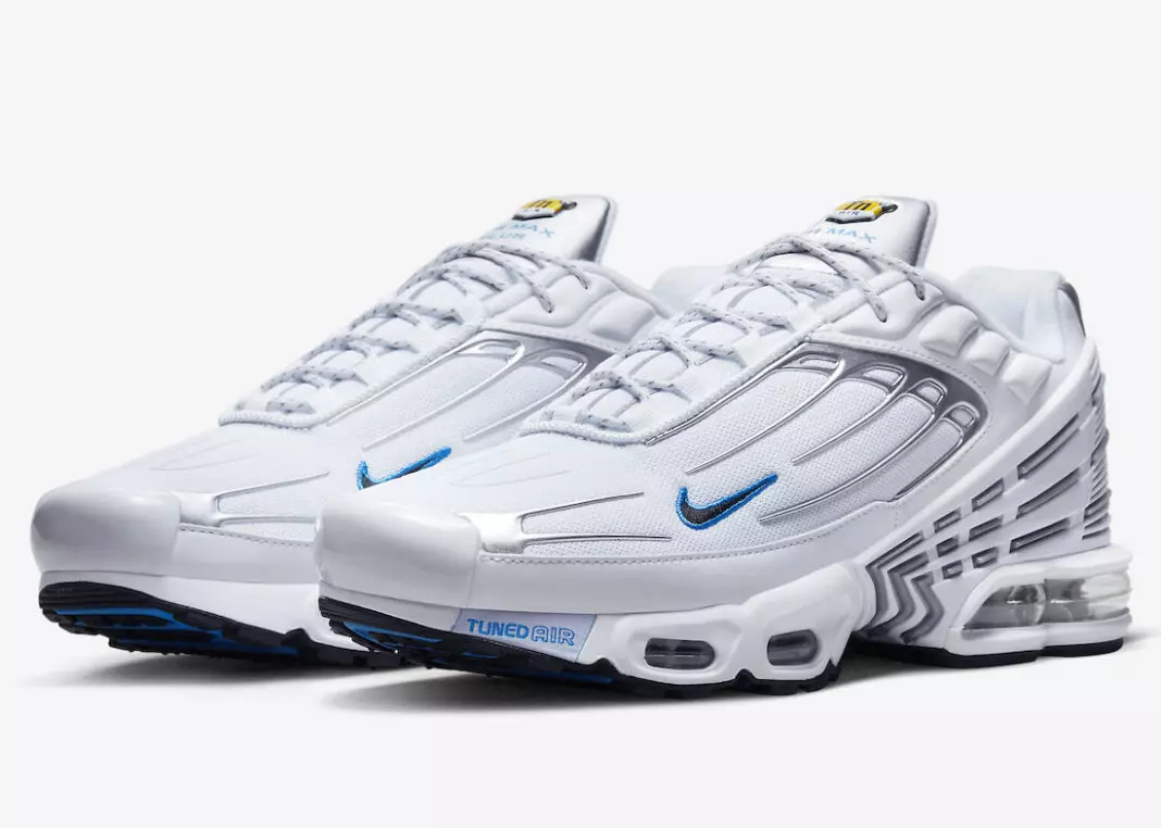 Nike Air Max Plus 3 Putih Perak Biru DR0140-100 Tanggal Rilis