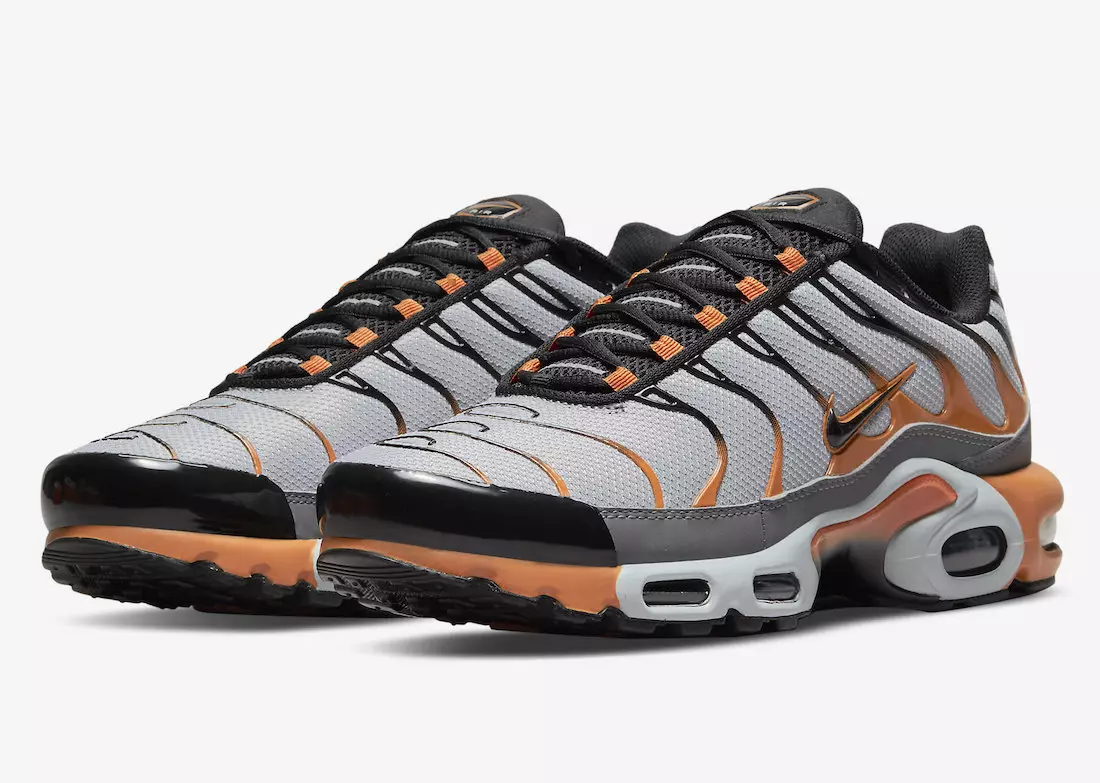 Nike Air Max Plus Grár Svartur Appelsínugulur DM0032-001 Útgáfudagur