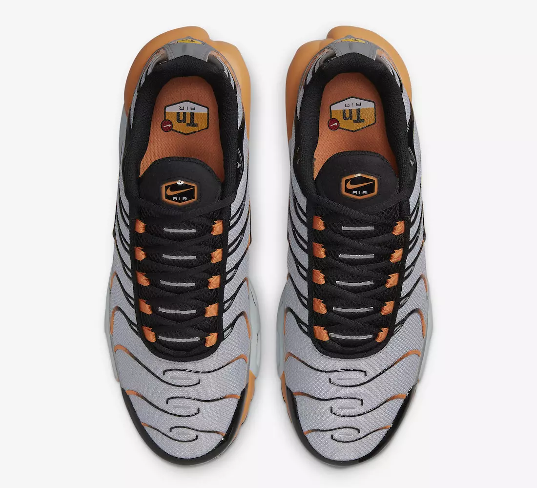 Nike Air Max Plus hall must oranž DM0032-001 väljalaskekuupäev