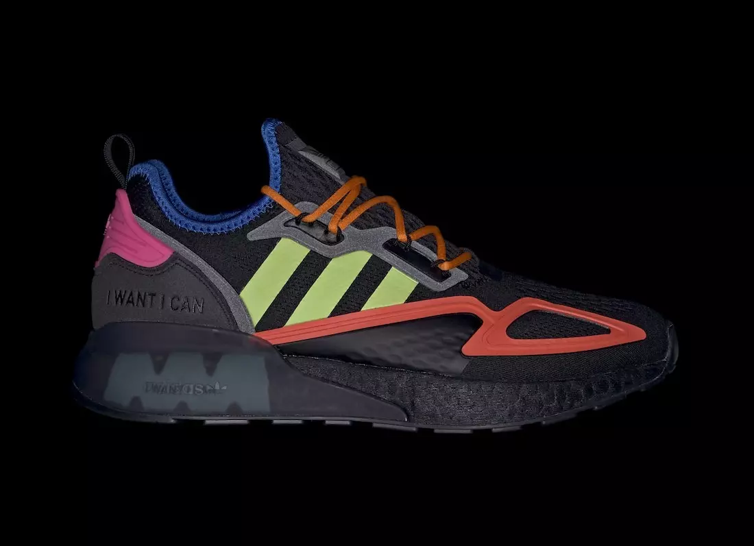 أديداس ZX 2K Boost أسود سولار سلايم أحمر شبه شمسي FY4005 تاريخ الإصدار