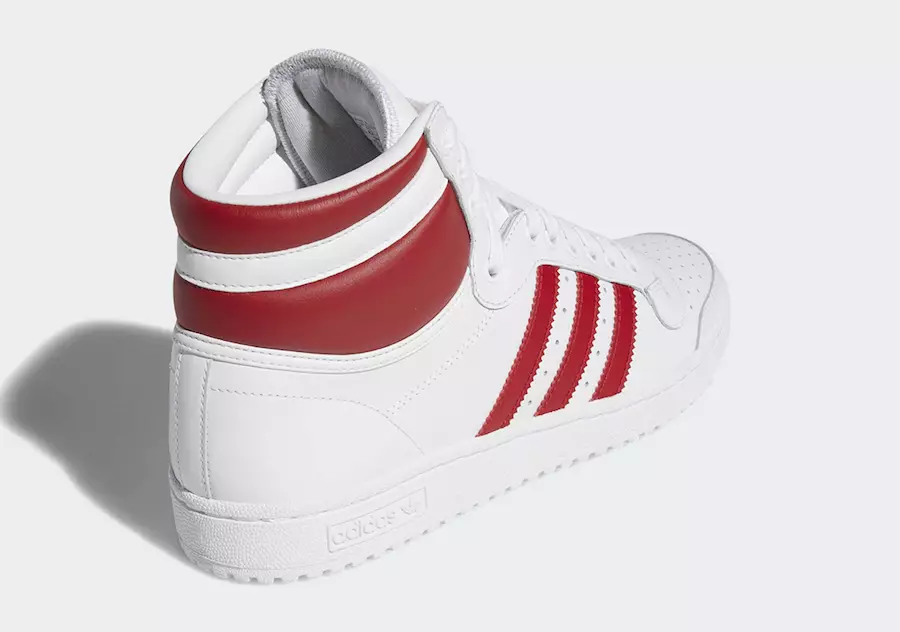 Adidas Top Ten Hi White Red EF2359 Izlaišanas datums