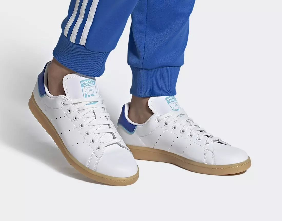 Adidas Stan Smith Gum e bardhë blu FU9600 Data e lëshimit