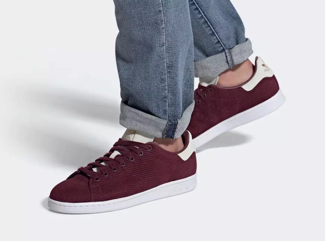 adidas Stan Smith Maroon Corduroy FU9616 Dáta Eisiúna