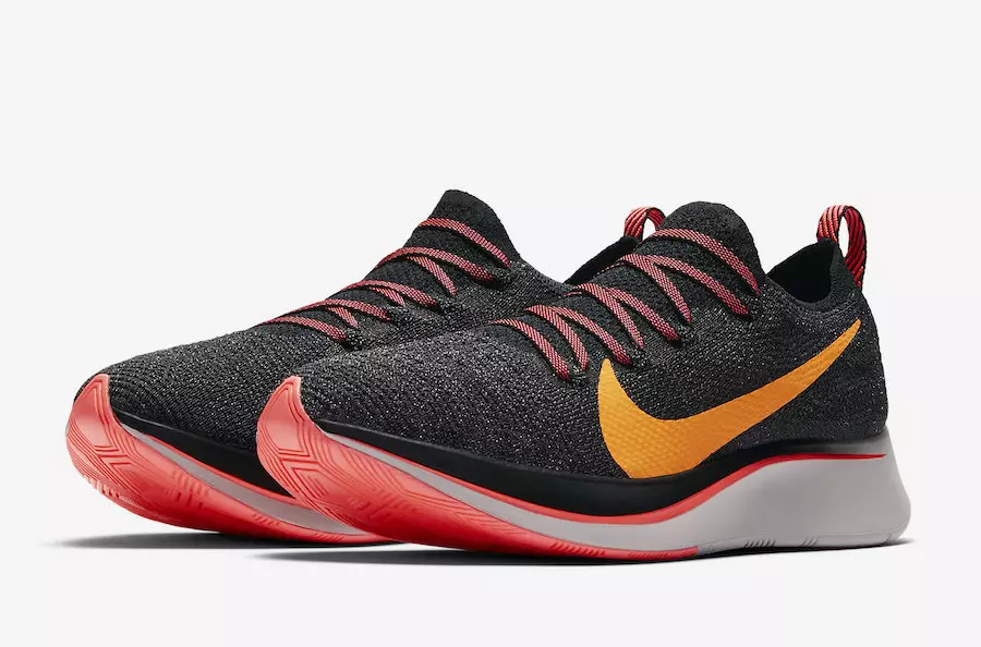 Nike Zoom Fly Flyknit Black Flash Crimson Orange Peel Moon Particle AR4562-068 Data lansării