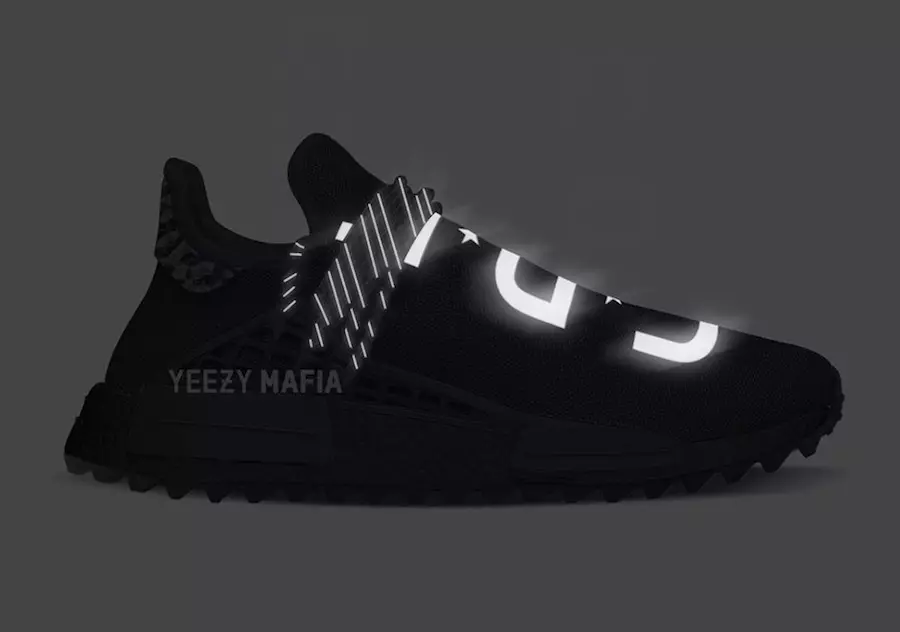 Pharrell adidas NMD Hu NERD melns atstarotājs