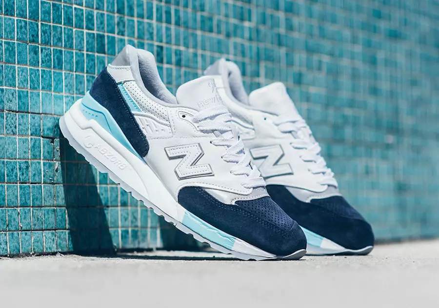 New Balance 998 выпускает в светло-голубом и темно-синем оттенках