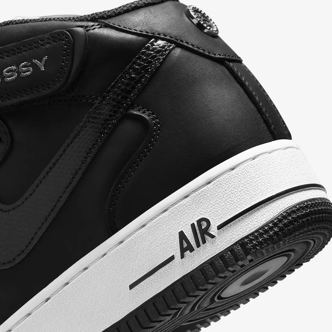 Stussy Nike Air Force 1 Mid Black DJ7840-001 Tanggal Rilis