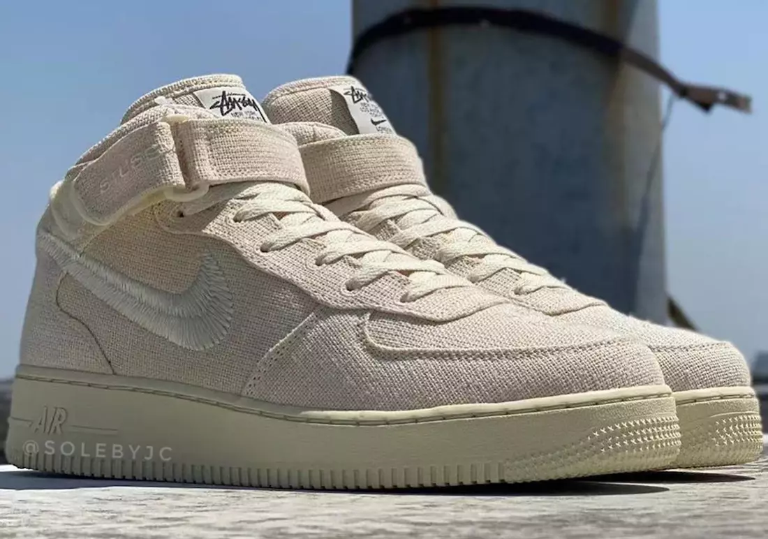 Stussy Nike Air Force 1 Mid Fossil julkaisupäivä