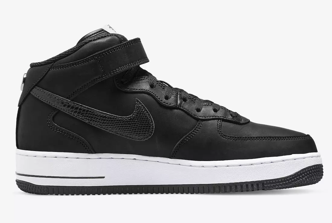 Stussy Nike Air Force 1 Mid Black DJ7840-001 გამოშვების თარიღი