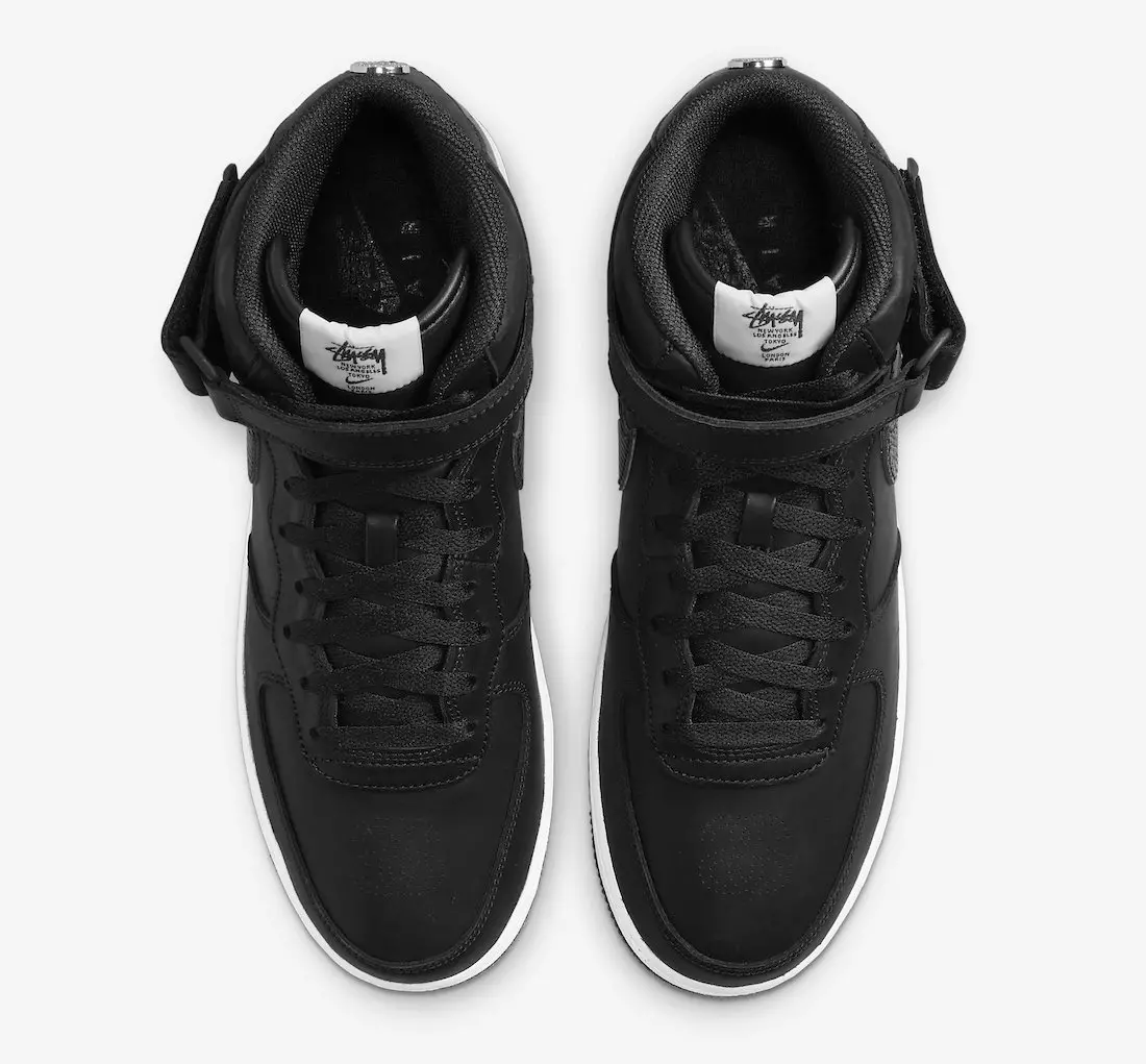 Stussy Nike Air Force 1 Mid Black DJ7840-001 Чыгарылган күнү