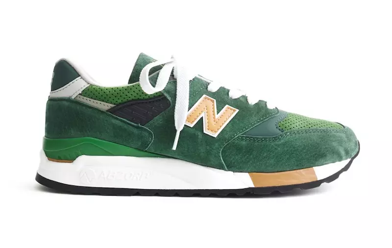 J.Crew x New Balance 998 зялёных грошай