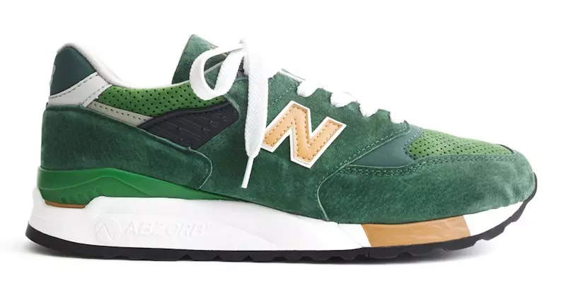 J.Crew x New Balance 998 зялёных грошай