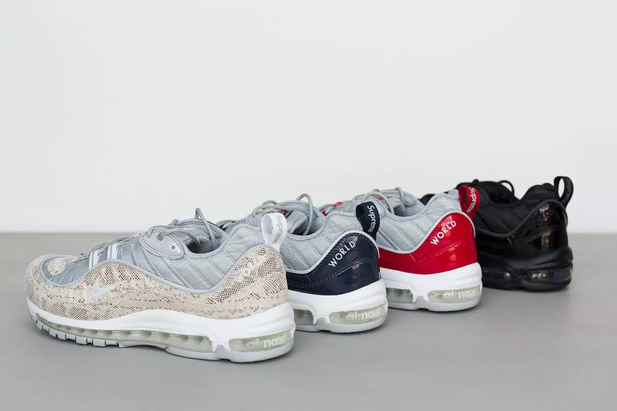 Regard détaillé sur la Supreme x Nike Air Max 98