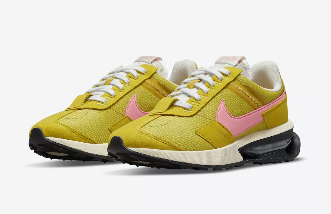 Superfícies Nike Air Max Pre-Day de color groc mostassa amb pintures rosades