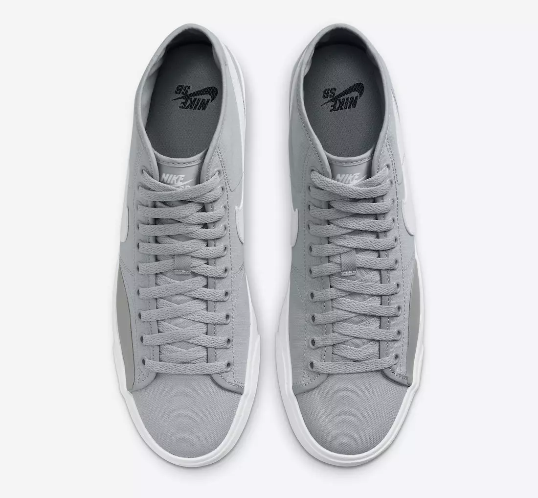 Nike SB Blazer Geriicht Mëtt Grey White DC8901-002 Release Datum